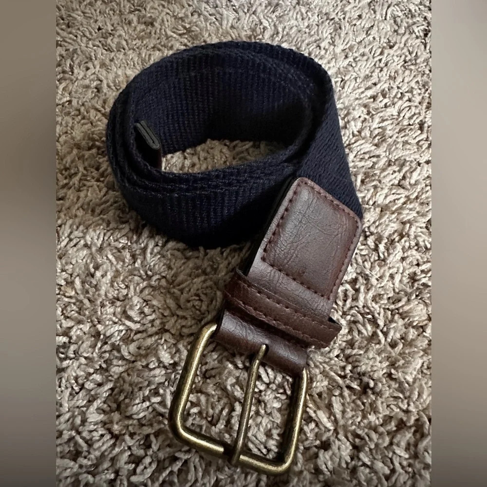 men’s navy cloth belt